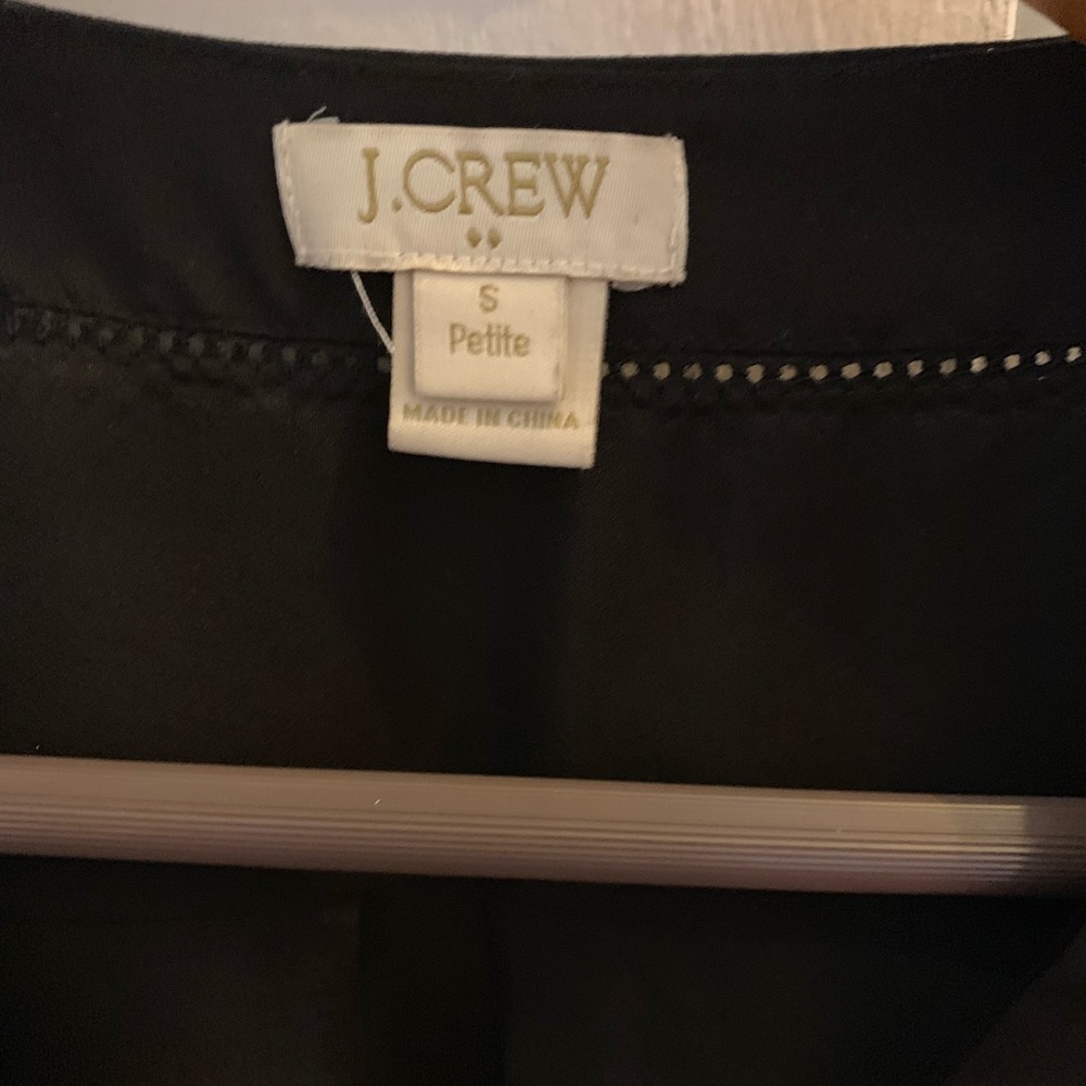 JCREW petite small black blouse